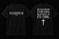 Ecclesiastes 3:11 T-Shirt — "He Has Made Everything Beautiful in Its Time" Christian Tee